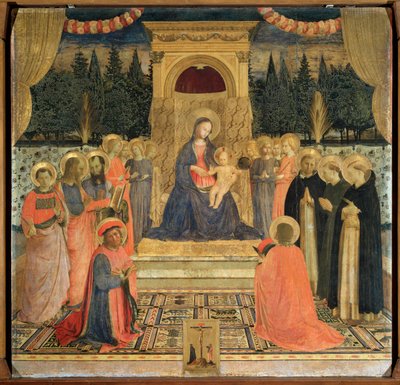 San Marcon alttaritaulu, n. 1438-1440 (lämpötila paneelissa) tekijältä Fra  Angelico
