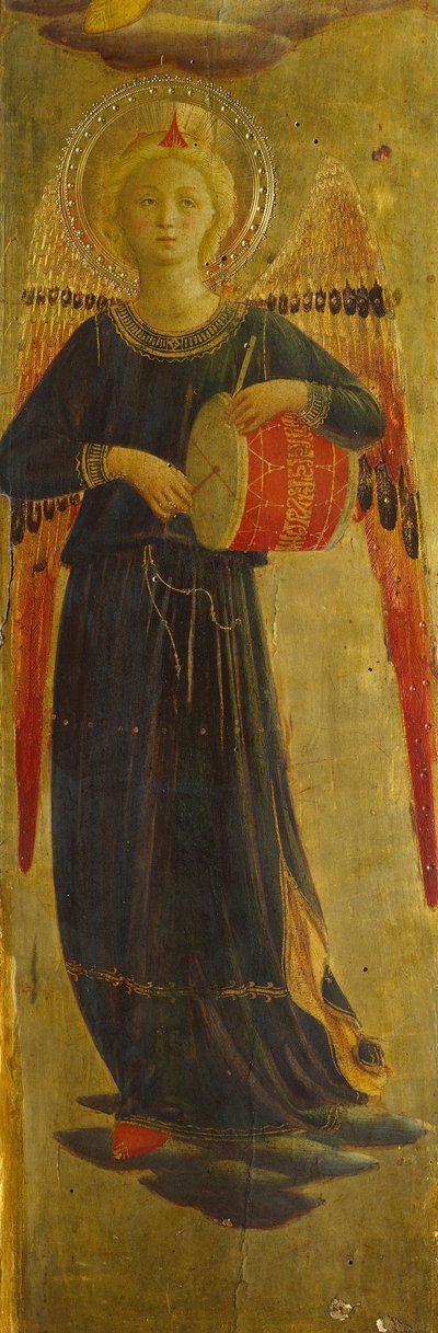 Enkelimuusikko, yksityiskohta sisäkehyksestä, Pellavaverhojen tabernaakkeli tekijältä Fra (c.1387 1455) Angelico