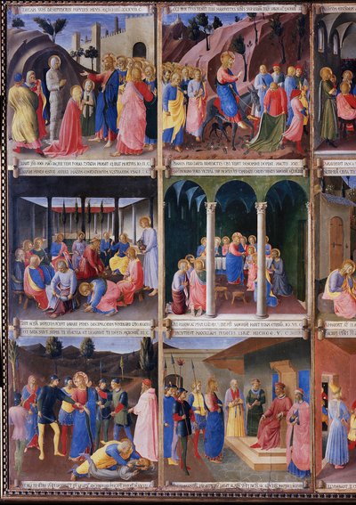 Kristuksen elämä, hopeinen vaatekaappi. (Tempera puulla tekijältä Fra  Angelico
