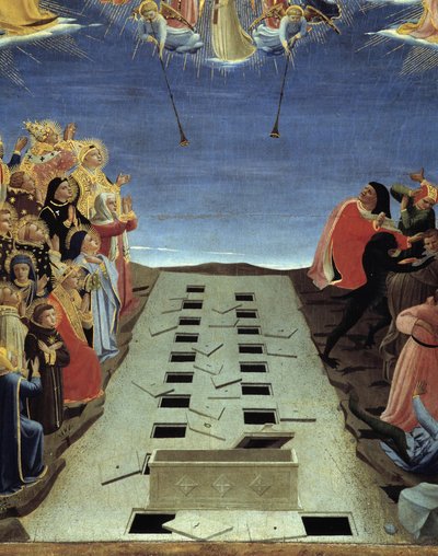 Viimeinen tuomio: Yksityiskohta avoimista haudoista tekijältä Fra  Angelico