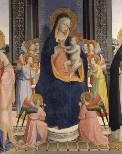 Neitsyt lapsen ja pyhien kanssa tekijältä Fra  Angelico