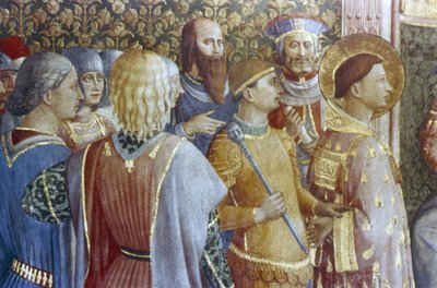 Keisari Valerianuksen Pyhän Laurentiuksen tuomitseminen tekijältä Fra (c.1400 55) Angelico