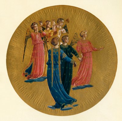 Yksityiskohta Neitsyen kruunauksesta, 1400-luku, n. 1909 tekijältä Fra Angelico