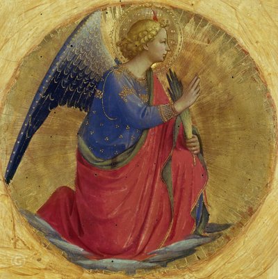 Italian kieli: Annunciazione Perugia Altarpiece (Perugian alttaritaulu) tekijältä Fra Angelico
