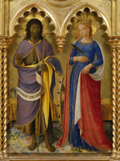 Italian kieli: Annunciazione Perugia Altarpiece (Perugian alttaritaulu) tekijältä Fra Angelico