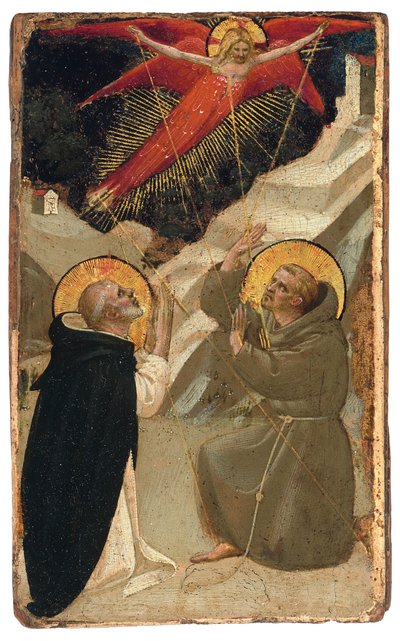 Pyhä Dominikus ja pyhän Franciscuksen leimaaminen tekijältä Fra Angelico