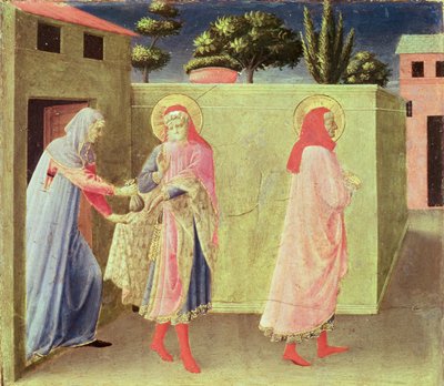 SS:n The Healing of Palladia. Cosmas ja Damian, predella Annalenan alttaritaulusta, 1434 (tempera paneelissa) tekijältä Fra Angelico