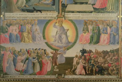 Viimeinen tuomio, yksityiskohta Santissima Annunziatan hopeavaraston neljästä paneelista, n. 1450-1453 (tempera paneelissa) tekijältä Fra Angelico