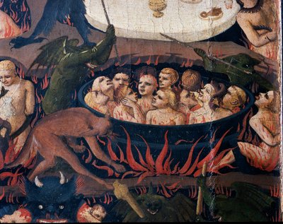 Viimeinen tuomio: Helvetti - Helvetin piireissä kidutettujen kirottujen sielut, 1432-1435 tekijältä Fra Angelico