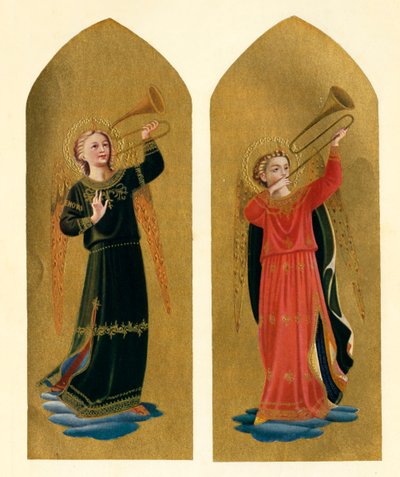 Kaksi enkeliä trumpettien kanssa, 1400-luku, n. 1909 tekijältä Fra Angelico