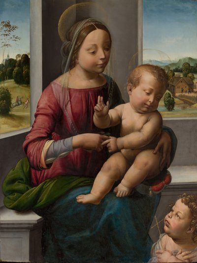 Madonna ja lapsi Nuoren Pyhän Johannes Kastajan kanssa, n. 1497. tekijältä Fra Bartolomeo