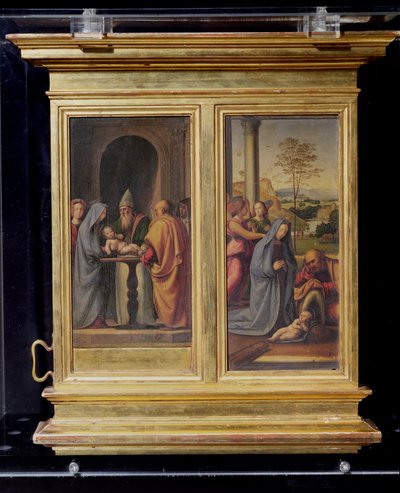 Esitys temppelissä ja syntymässä, n. 1497 (tempera paneelissa) tekijältä Fra Bartolommeo