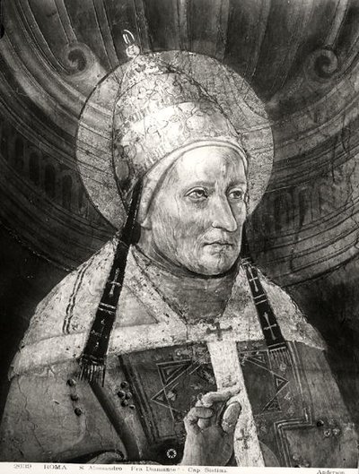 Aleksanteri I (k. 115) Sikstuksen kappelista (fresko) (m/v kuva) tekijältä Fra Diamante
