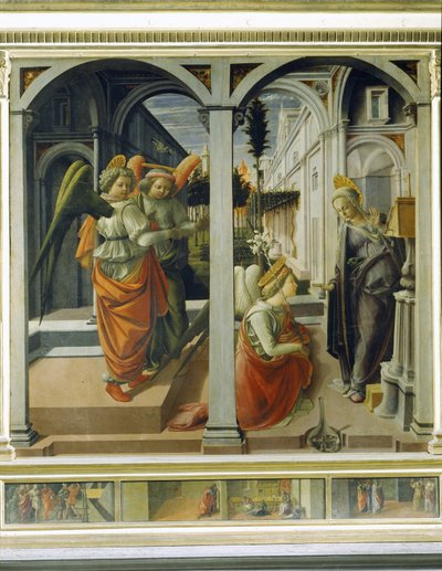 Marian ilmestys, n.1445 (paneeli) tekijältä Fra Filippo Lippi