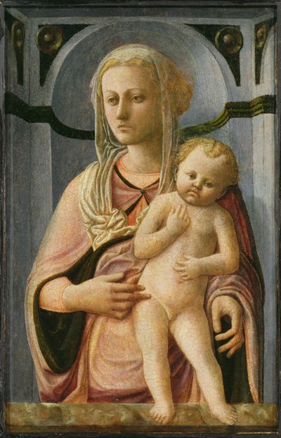 Madonna ja lapsi, yksityiskohta, n. 1435 (tempera paneelissa) tekijältä Fra Filippo Lippi