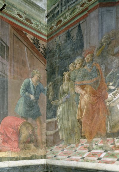 Johannes Kastajan mestaus (fresko) (fresko) tekijältä Fra Filippo Lippi