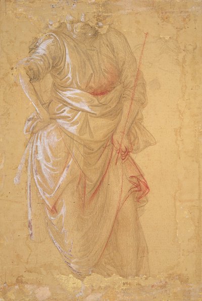 Herodeksen juhlan "Maggiordomo" (fresko Praton katedraalissa) (piirustus) tekijältä Fra Filippo Lippi