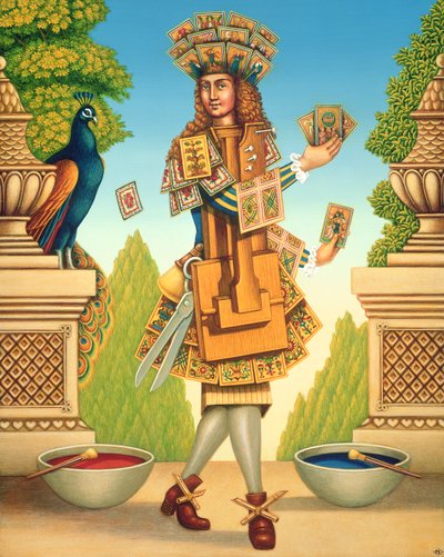 Cartomancy, 2004 (öljy ja tempera paperille) tekijältä Frances Broomfield