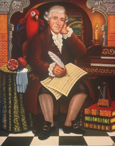 Haydnin luomus, 2006 (öljy ja tempera paneelissa) tekijältä Frances Broomfield