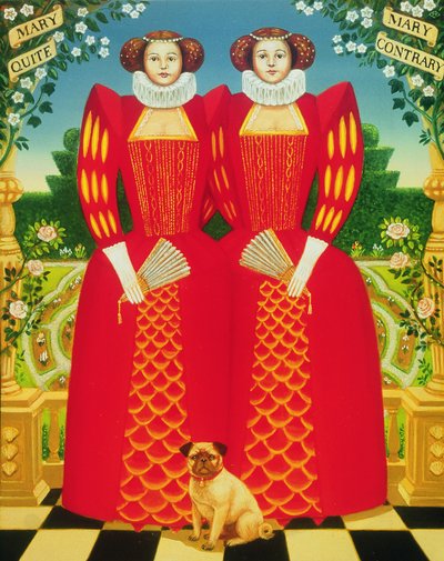 Mary Mary, 1995 (öljy ja tempera paneelissa) tekijältä Frances Broomfield