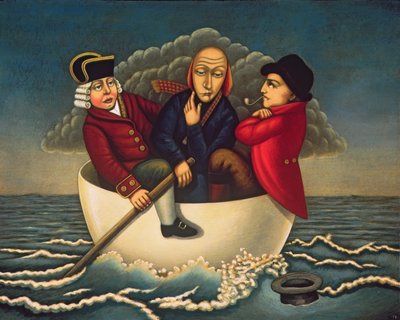 The Three Wise Men of Gotham, 2005 (öljy ja tempera paneelissa) tekijältä Frances Broomfield