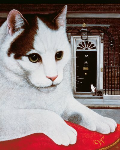 Wilberforce, kissa numero 10, 1987 (öljy ja tempera paneelissa) tekijältä Frances Broomfield