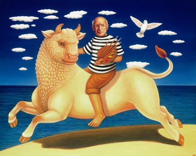 Yo Picasso, 2003 (öljy ja tempera paneelissa) tekijältä Frances Broomfield