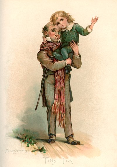 Bob Cratchit kantaa pientä Timiä tekijältä Frances Brundage