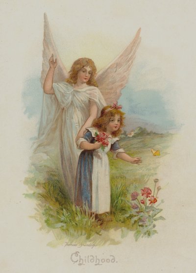 Lapsuus (chromolitho) tekijältä Frances Brundage