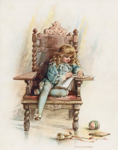 Kuningas Edward VI pitää päiväkirjaansa (kromoliittinen). tekijältä Frances Brundage