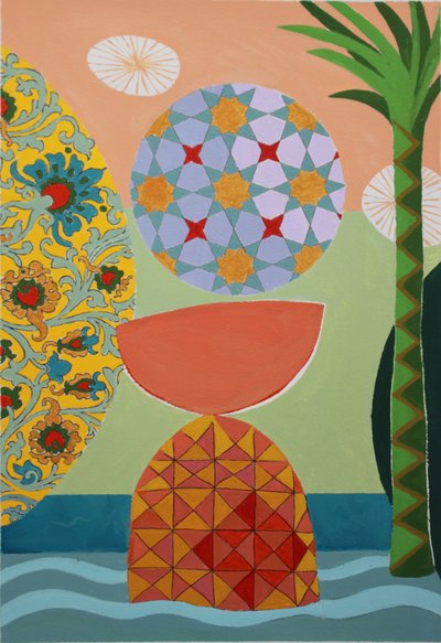 A Delicate Balance, 2022 (akryyli arkistovesiväripaperille) tekijältä Frances Ferdinands