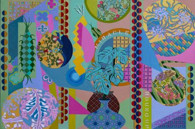 Jardin Sauvage, 2023 (akryyli kankaalle) tekijältä Frances Ferdinands