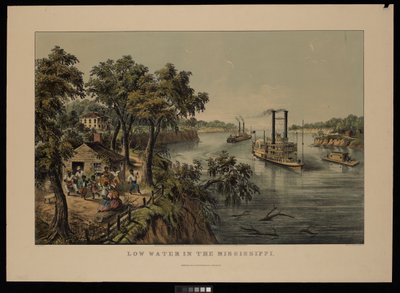 Mississippin matala vesi Robert E Lee tekijältä Frances Flora Bond (c.1812 76) (after) Palmer
