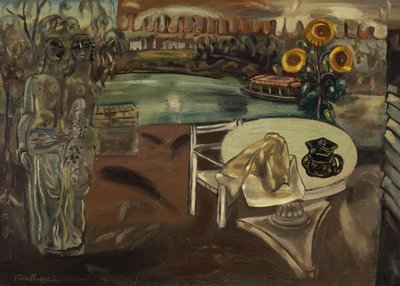 Sabrinan puutarha, n. 1934 (öljy kankaalle) tekijältä Frances Hodgkins