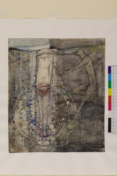 Mies tekee elämän helmiä, mutta naisen on puettava ne, n. 1912-15 tekijältä Frances Macdonald