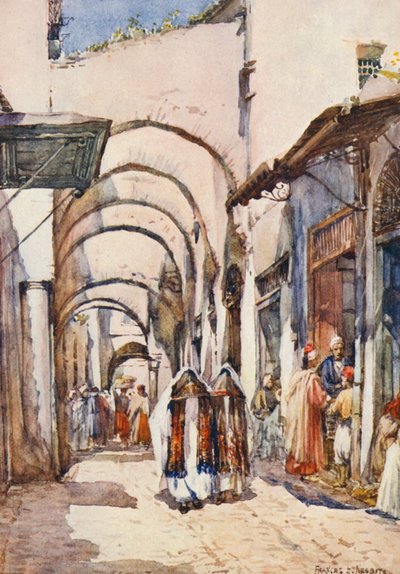 Kaarikadulla, Tunis (värilitro) tekijältä Frances Nesbitt