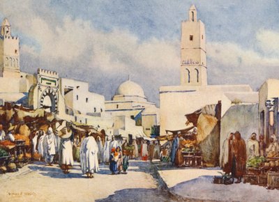 La Grande Rue, Kairouan (värilitro) tekijältä Frances Nesbitt