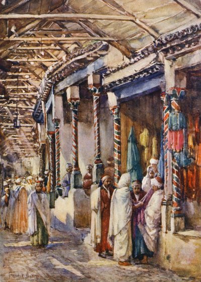 Souk el Trouk, Tunis (värilitro) tekijältä Frances Nesbitt