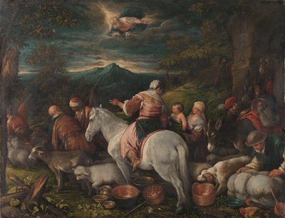 Abraham lähtee Haranista tekijältä Francesco (attr. to) Bassano