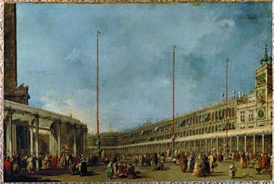 Venetsian dogi seuraa Corpus Domini -kulkueeseen ... tekijältä Francesco (circle of) Guardi
