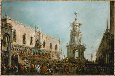 Suurtorstain juhla Venetsiassa, Italiassa ... tekijältä Francesco (circle of) Guardi