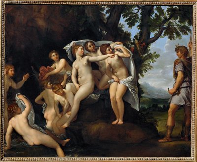Acteon metamorphose en cerf - Actaion muuttui hirveksi ... tekijältä Francesco Albani