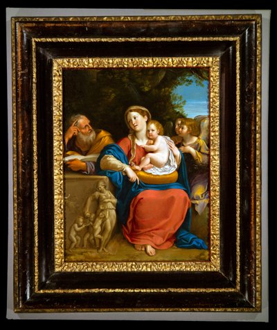 Pyhä perhe (öljy metallille) tekijältä Francesco Albani