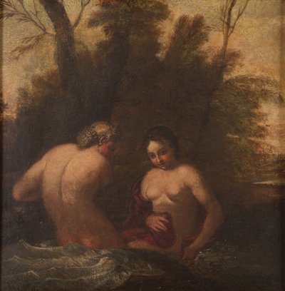 Kaksi kylpevää nymfiä tekijältä Francesco Albani