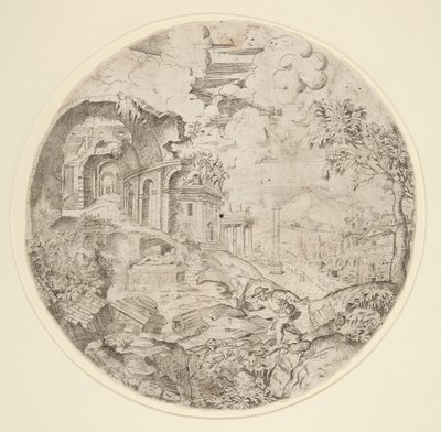 Näkymä Roomaan raunioilla, Trajanus tekijältä Francesco Amato