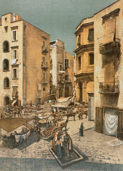 Näkymä Almo-aukiolle Napolissa tekijältä Francesco Aversano