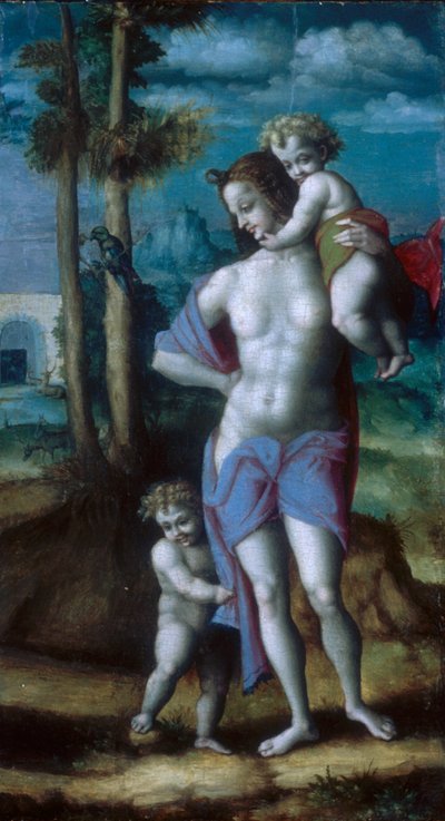Eeva ja Kain ja Abel tekijältä Francesco Bacchiacca