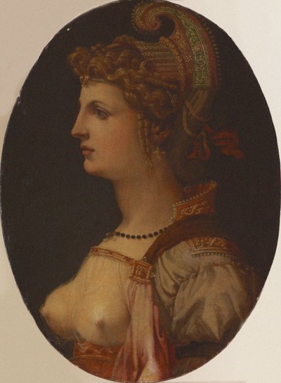 Ihanteellinen naisen muotokuva Vittoria Colonnan muotokuva. tekijältä Francesco Bacchiacca
