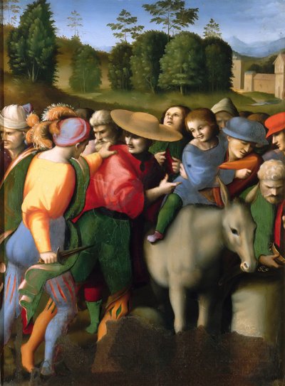 Legend of Joseph: The Finding of the Cap, 1515-1516. tekijältä Francesco Bacchiacca