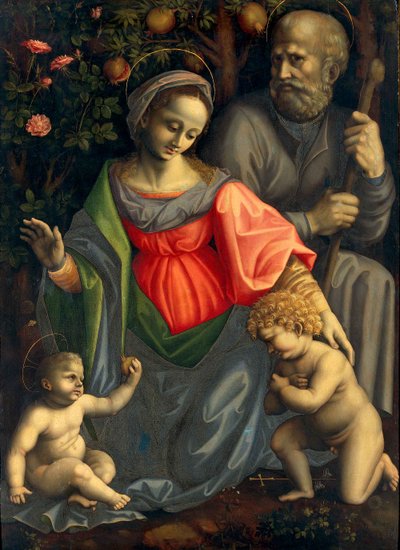 Madonna ja lapsi sekä pyhä Joosef ja Johannes-lapsi tekijältä Francesco Bacchiacca